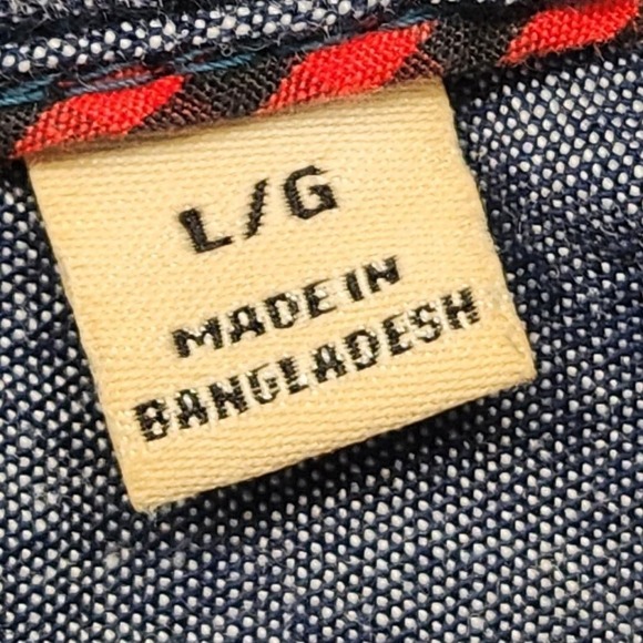 Woolrich Shirt Mens Large Blue Brown Plaid Flannel 100% Cotton Button Front - Picture 5 of 11